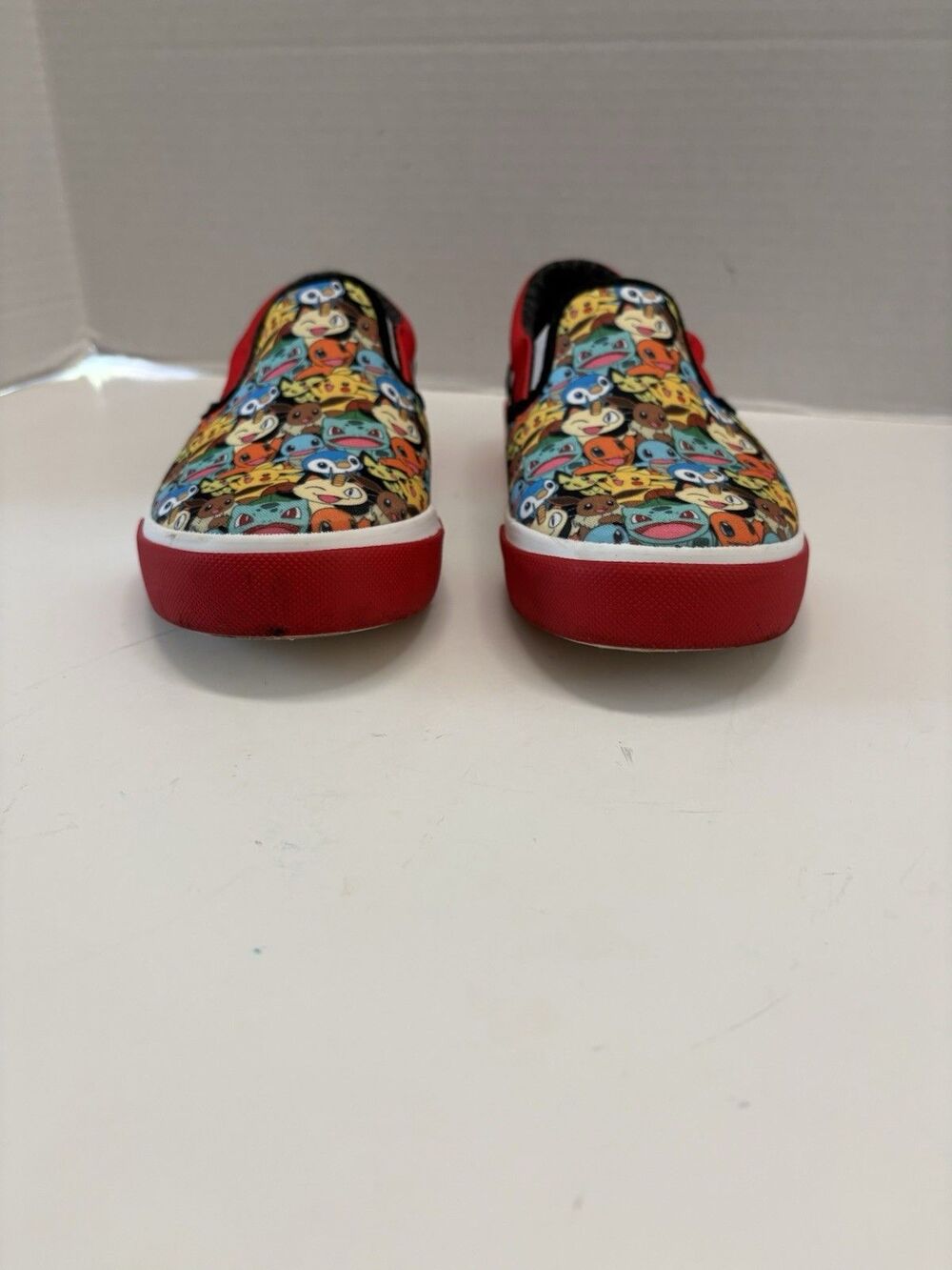 Pokémon Boys Size 5 Slip-on Sneakers Shoes Multi Character Full Shoe Print, EUC - Picture 2 of 8